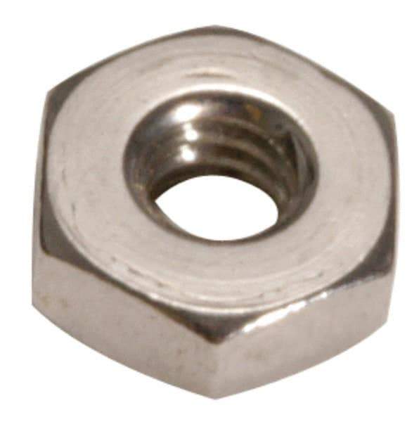 Made in USA - #4-40 UN Steel Right Hand Machine Screw Hex Nut - 1/4" Across Flats, 0.098" High, Cadmium-Plated Finish - Exact Tool & Supply