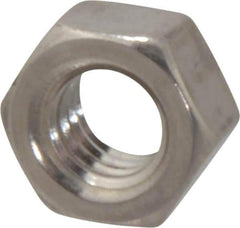 Value Collection - 5/16-18 UNC Stainless Steel Right Hand Hex Nut - 1/2" Across Flats, 17/64" High, Uncoated - Exact Tool & Supply