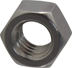 Value Collection - 7/16-14 UNC Stainless Steel Right Hand Hex Nut - 11/16" Across Flats, 3/8" High, Uncoated - Exact Tool & Supply