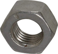 Value Collection - 5/16-24 UNF Stainless Steel Right Hand Hex Nut - 1/2" Across Flats, 17/64" High, Uncoated - Exact Tool & Supply