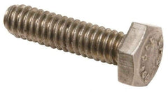 Value Collection - 5/16-18 UNC, 3" Length Under Head Hex Head Cap Screw - Fully Threaded, Grade 18-8 Stainless Steel, 1/2" Hex - Exact Tool & Supply