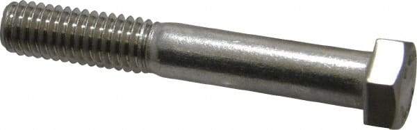 Value Collection - 3/8-16 UNC, 2-1/2" Length Under Head Hex Head Cap Screw - Grade 18-8 Stainless Steel, 9/16" Hex - Exact Tool & Supply