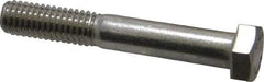 Value Collection - 3/8-16 UNC, 2-1/2" Length Under Head Hex Head Cap Screw - Grade 18-8 Stainless Steel, 9/16" Hex - Exact Tool & Supply