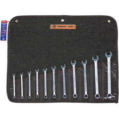 Wright Tool & Forge - 11 Pc, 7 -19mm, 12-Point Metric Combination Wrench Set - Exact Tool & Supply