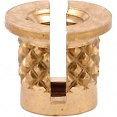 E-Z LOK - Press Fit Threaded Inserts Type: Flanged For Material Type: Plastic - Exact Tool & Supply