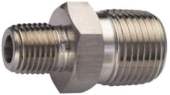 Ham-Let - 3/4 x 1/2" Internal Brass Reducer Nipple - 3600 PSI, MNPT x MNPT - Exact Tool & Supply