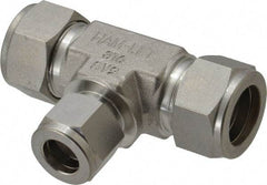 Ham-Let - 3/4 x 3/4 x 1/2" OD, Grade 316Stainless Steel Union Tee - Comp x Comp x Comp Ends - Exact Tool & Supply