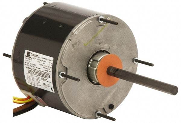 US Motors - 1/2 hp, TEAO Enclosure, Auto Thermal Protection, 1,050 RPM, 460 Volt, 60 Hz, Industrial Electric AC/DC Motor - Size 48 Frame, Stud Mount, 1 Speed, Ball Bearings, 1.3 Full Load Amps, B Class Insulation, CCW Lead End Rev - Exact Tool & Supply