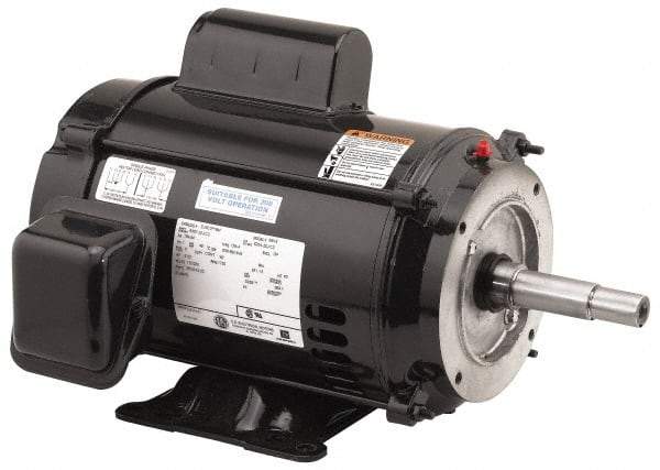 US Motors - 10 hp, ODP Enclosure, 3,500 RPM, 230 Volt, 60 Hz, Industrial Electric AC/DC Motor - Size 215 Frame, Horizontal-Footed Mount, 1 Speed, Ball Bearings, 40.0 Full Load Amps, F Class Insulation - Exact Tool & Supply