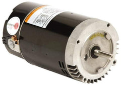 US Motors - 1 hp, ODP Enclosure, Auto Thermal Protection, 3,450 RPM, 115/230 Volt, 60 Hz, Industrial Electric AC/DC Motor - C-Face Mount, 1 Speed, Ball Bearings, B Class Insulation, CCW Drive End - Exact Tool & Supply