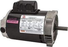 US Motors - 1/2 hp, ODP Enclosure, Auto Thermal Protection, 3,450 RPM, 115/208-230 Volt, 60 Hz, Industrial Electric AC/DC Motor - Size 56C Frame, C-Face Mount, 1 Speed, Ball Bearings, 8.2/4.2-4.1 Full Load Amps, B Class Insulation, Reversible - Exact Tool & Supply