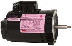 US Motors - 1/3 hp, ODP Enclosure, Auto Thermal Protection, 3,450 RPM, 115/208-230 Volt, 60 Hz, Industrial Electric AC/DC Motor - Size 56J Frame, J-Face Mount, 1 Speed, Ball Bearings, 6.2/2.9-3.1 Full Load Amps, B Class Insulation, CCW Drive End - Exact Tool & Supply