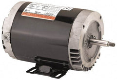 US Motors - 3/4 hp, ODP Enclosure, Auto Thermal Protection, 3,450 RPM, 115/230 Volt, 60 Hz, Industrial Electric AC/DC Motor - Size 56 Frame, J-Face Mount, 1 Speed, Ball Bearings, 11.6/5.8 Full Load Amps, B Class Insulation, CCW Drive End - Exact Tool & Supply