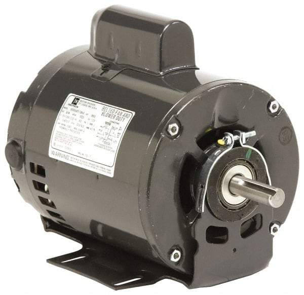 US Motors - 1/2 hp, TEAO Enclosure, No Thermal Protection, 1,140 RPM, 208-230/460 Volt, 60 Hz, Three Phase Standard Efficient Motor - Size 56 Frame, Cradle/Stud Mount, 1 Speed, Ball Bearings, 2.4-2.4/1.2 Full Load Amps, B Class Insulation, Reversible - Exact Tool & Supply
