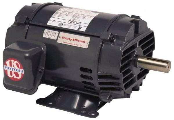 US Motors - 200 hp, ODP Enclosure, No Thermal Protection, 1,785 RPM, 460 Volt, 60 Hz, Three Phase Premium Efficient Motor - Size 445 Frame, Rigid Mount, 1 Speed, Ball Bearings, 231 Full Load Amps, F Class Insulation, CCW Lead End - Exact Tool & Supply