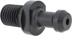 Parlec - CAT50 Taper, 1-8 Thread, 45° Angle Radius, Standard Retention Knob - 3.14" OAL, 0.904" Knob Diam, 1.78" from Knob to Flange, 0.236" Coolant Hole, Through Coolant - Exact Tool & Supply