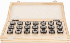 Parlec - 21 Piece, 1/8" to 3/4" Capacity, ER Collet Set - Series ER32 - Exact Tool & Supply