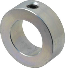 Climax Metal Products - 1-3/16" Bore, Steel, Set Screw Shaft Collar - 2" Outside Diam, 11/16" Wide - Exact Tool & Supply