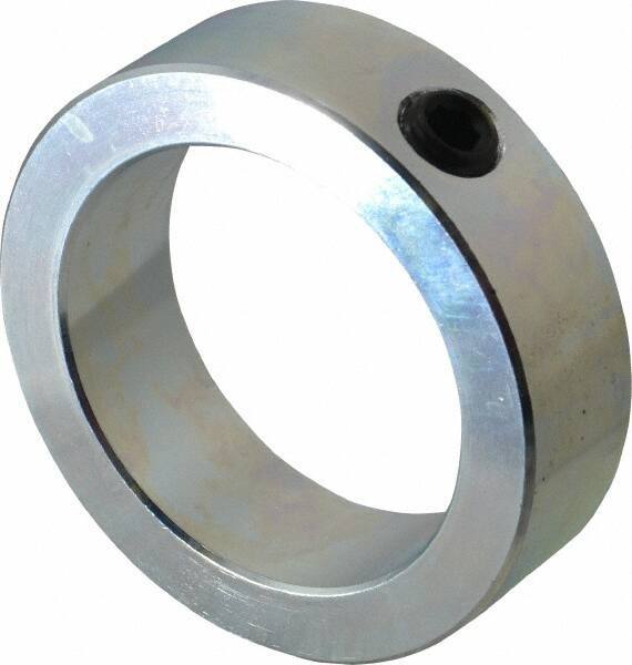 Climax Metal Products - 2-3/8" Bore, Steel, Set Screw Shaft Collar - 3-1/4" Outside Diam, 15/16" Wide - Exact Tool & Supply