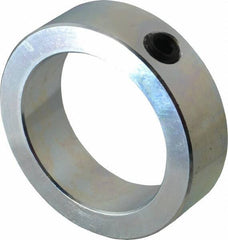 Climax Metal Products - 2-3/8" Bore, Steel, Set Screw Shaft Collar - 3-1/4" Outside Diam, 15/16" Wide - Exact Tool & Supply