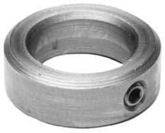 Climax Metal Products - 1-1/16" Bore, Stainless Steel, Set Screw Shaft Collar - 1-3/4" Outside Diam, 5/8" Wide - Exact Tool & Supply