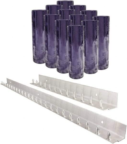 Aleco - 6' Door Width x 8' Door Height PVC Clear Smooth Strip Door Kit - Clear - Exact Tool & Supply