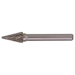 SM-43 Double Cut Solid Carbide Bur-Pointed Cone Shape - Exact Tool & Supply