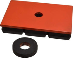 Mason Ind. - 6" Long x 4" Wide x 1" Thick, Neoprene & Steel, Machinery Leveling Pad & Mat - 1,200 Lb Max Load - Exact Tool & Supply