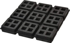 Mason Ind. - 6" Long x 6" Wide x 3/4" Thick, Rubber, Machinery Leveling Pad & Mat - Exact Tool & Supply