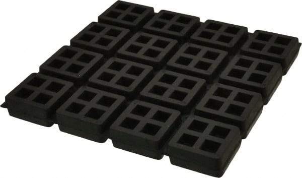 Mason Ind. - 8" Long x 8" Wide x 3/4" Thick, Rubber, Machinery Leveling Pad & Mat - Exact Tool & Supply