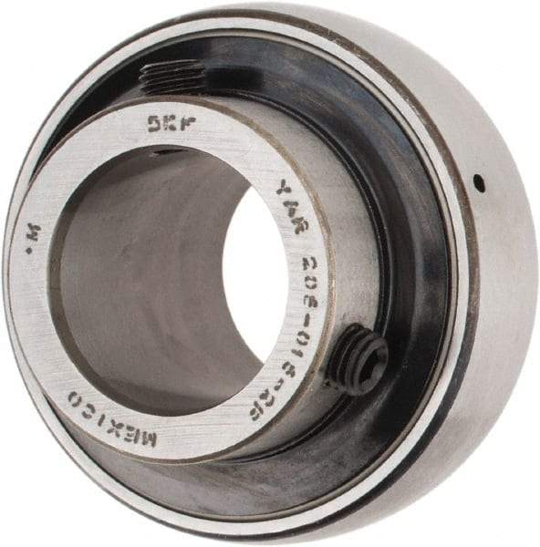 SKF - 15/16" ID x 2.0472" OD, 2,430 Lb Dynamic Capacity, Insert Bearing Insert Bearing - 0.5906" Race Width, 1,750 Lb Static Capacity - Exact Tool & Supply