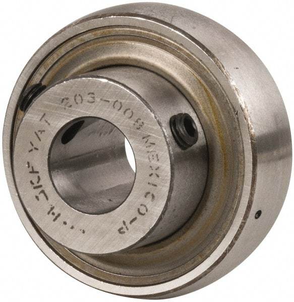 SKF - 1/2" ID x 1.5748" OD, 1,650 Lb Dynamic Capacity, Insert Bearing Insert Bearing - 0.4724" Race Width, 1,070 Lb Static Capacity - Exact Tool & Supply