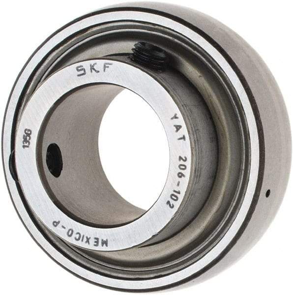 SKF - 1-1/8" ID x 2.4409" OD, 3,380 Lb Dynamic Capacity, Insert Bearing Insert Bearing - 0.7087" Race Width, 2,520 Lb Static Capacity - Exact Tool & Supply