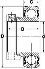 SKF - 1-1/2" ID x 3.1496" OD, 5,310 Lb Dynamic Capacity, Insert Bearing Insert Bearing - 0.8268" Race Width, 4,270 Lb Static Capacity - Exact Tool & Supply
