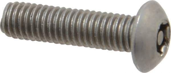 Value Collection - #10-32 UNF Pin In Torx Drive, Button Screw - Grade 18-8 Stainless Steel, Uncoated, 3/4" Length Under Head - Exact Tool & Supply