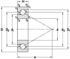 SKF - Radial Ball Bearings; Type: Angular Contact ; Style: Open ; Bore Diameter (mm): 60.00 ; Outside Diameter (mm): 150.00 ; Width (mm): 35.00 ; Flange Type: Without Flange - Exact Tool & Supply