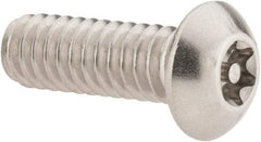 Value Collection - 1/4-20 UNC Pin In Torx Drive, Button Screw - Grade 18-8 Stainless Steel, Uncoated, 3/4" Length Under Head - Exact Tool & Supply