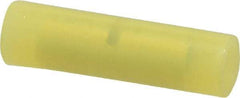 3M - 12 to 10 AWG Compatible, Nylon Fully Insulated, Crimp-On Butt Splice Terminal - 2 Wire Entries, Yellow - Exact Tool & Supply