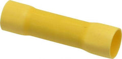 3M - 4 AWG Compatible, Vinyl Fully Insulated, Crimp-On Butt Splice Terminal - 2 Wire Entries, Copper Contacts, Zinc Contact Plating, 1.08" OAL, Yellow - Exact Tool & Supply