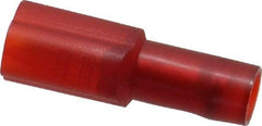 3M - 22 to 18 AWG, Nylon, Fully Insulated, Male Wire Disconnect - 3/16 Inch Wide Tab, Red, RoHS 2011/65/EU Compliant - Exact Tool & Supply