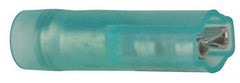 3M - 16 to 14 AWG, Nylon, Fully Insulated, Female Wire Disconnect - 3/16 Inch Wide Tab, Blue, RoHS 2011/65/EU Compliant - Exact Tool & Supply
