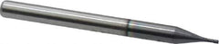 Atrax - 1/32", 5/64" LOC, 1/8" Shank Diam, 1-1/2" OAL, 4 Flute, Solid Carbide Square End Mill - Single End, AlTiN Finish, Spiral Flute, 30° Helix, Centercutting, Right Hand Cut, Right Hand Flute - Exact Tool & Supply