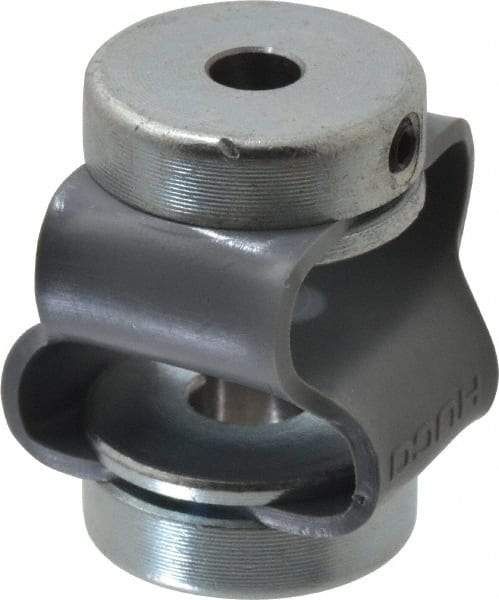 Huco - 1/4" Max Bore Diam, Flexible Flex P Double Loop Coupling - 27mm OD, Polyurethane - Exact Tool & Supply