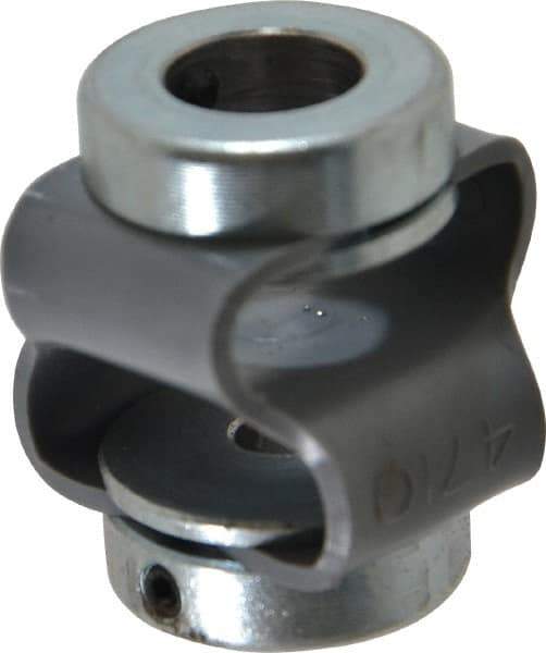 Huco - 3/8" Max Bore Diam, Flexible Flex P Double Loop Coupling - 27mm OD, Polyurethane - Exact Tool & Supply