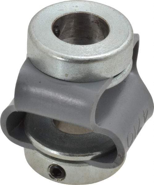 Huco - 3/8" Max Bore Diam, Flexible Flex P Double Loop Coupling - 27mm OD, Polyurethane - Exact Tool & Supply