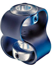 Huco - 9/16" Max Bore Diam, Flexible Flex P Double Loop Coupling - 54mm OD, Polyurethane - Exact Tool & Supply