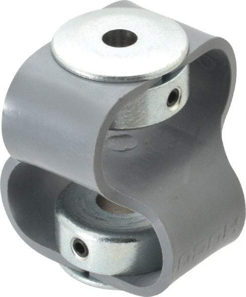 Huco - 3/8" Max Bore Diam, Flexible Flex P Double Loop Coupling - 48mm OD, Polyurethane - Exact Tool & Supply