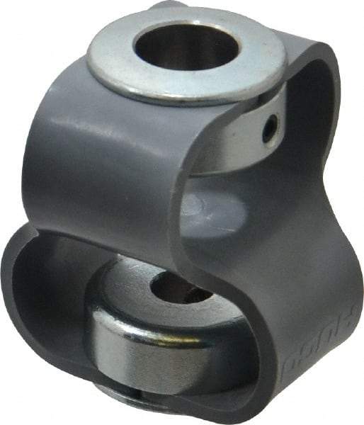Huco - 1/2" Max Bore Diam, Flexible Flex P Double Loop Coupling - 48mm OD, Polyurethane - Exact Tool & Supply
