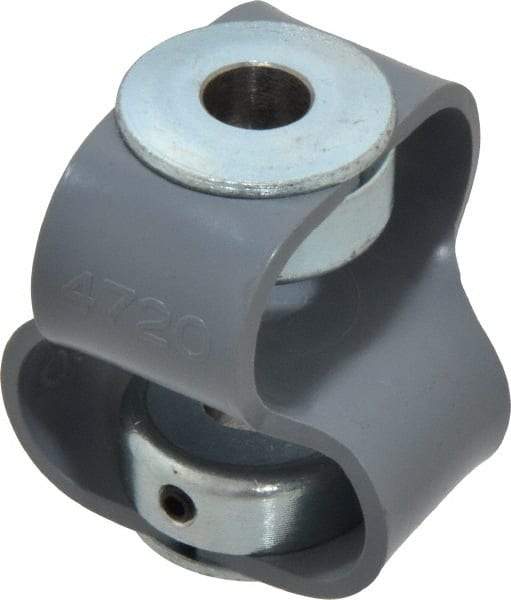 Huco - 3/8" Max Bore Diam, Flexible Flex P Double Loop Coupling - 48mm OD, Polyurethane - Exact Tool & Supply