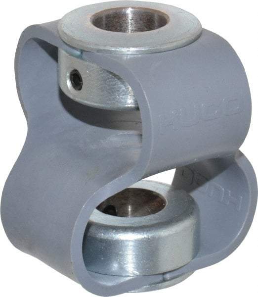 Huco - 1/2" Max Bore Diam, Flexible Flex P Double Loop Coupling - 48mm OD, Polyurethane - Exact Tool & Supply